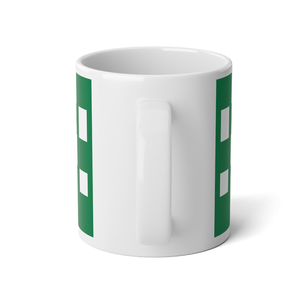 Personalized Nigeria Flag Mug, Custom Nigerian Heritage Coffee Cup, 20oz Ceramic Mug, Green White Flag Pattern, Nigerian Gift