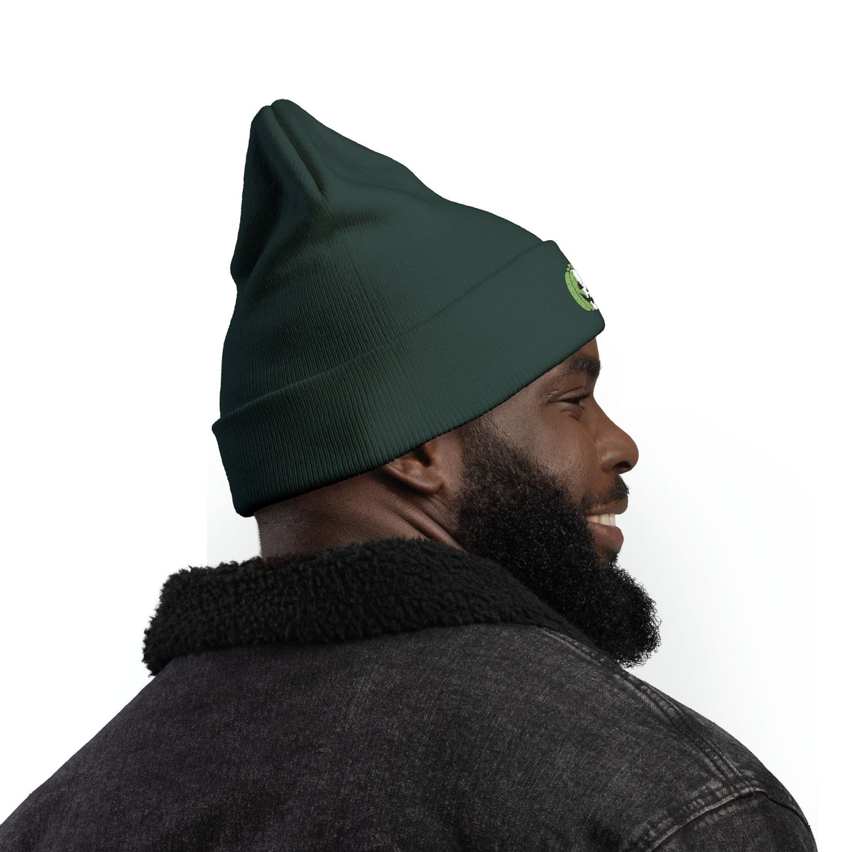 Limited Edition Irish Ireland Flag Pumpkin Embroidered Halloween Beanie, Cotton Blend Knit Hat, Irish Heritage Halloween Gift