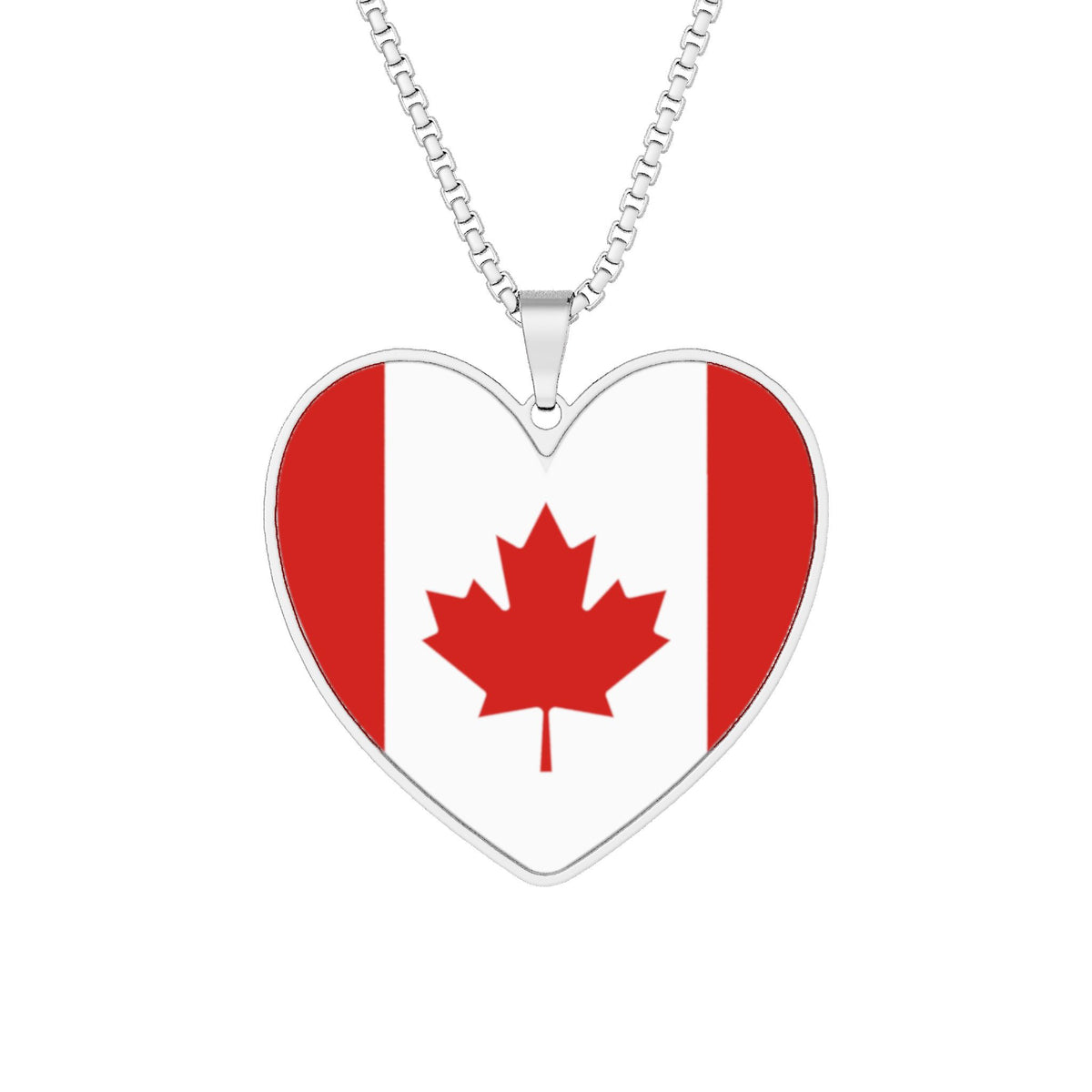 Sterling Silver Country Flag Heart Necklace, Heritage Jewelry, National Pride Pendant, Cultural Gift, 30 Countries Available