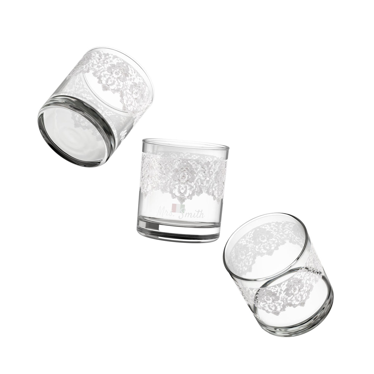Personalized Destination Wedding Lace Rocks Glass, Custom Mrs Bridal Cocktail Glass, 10oz Wedding Tumbler, Bride Gift, Country Flag Keepsake