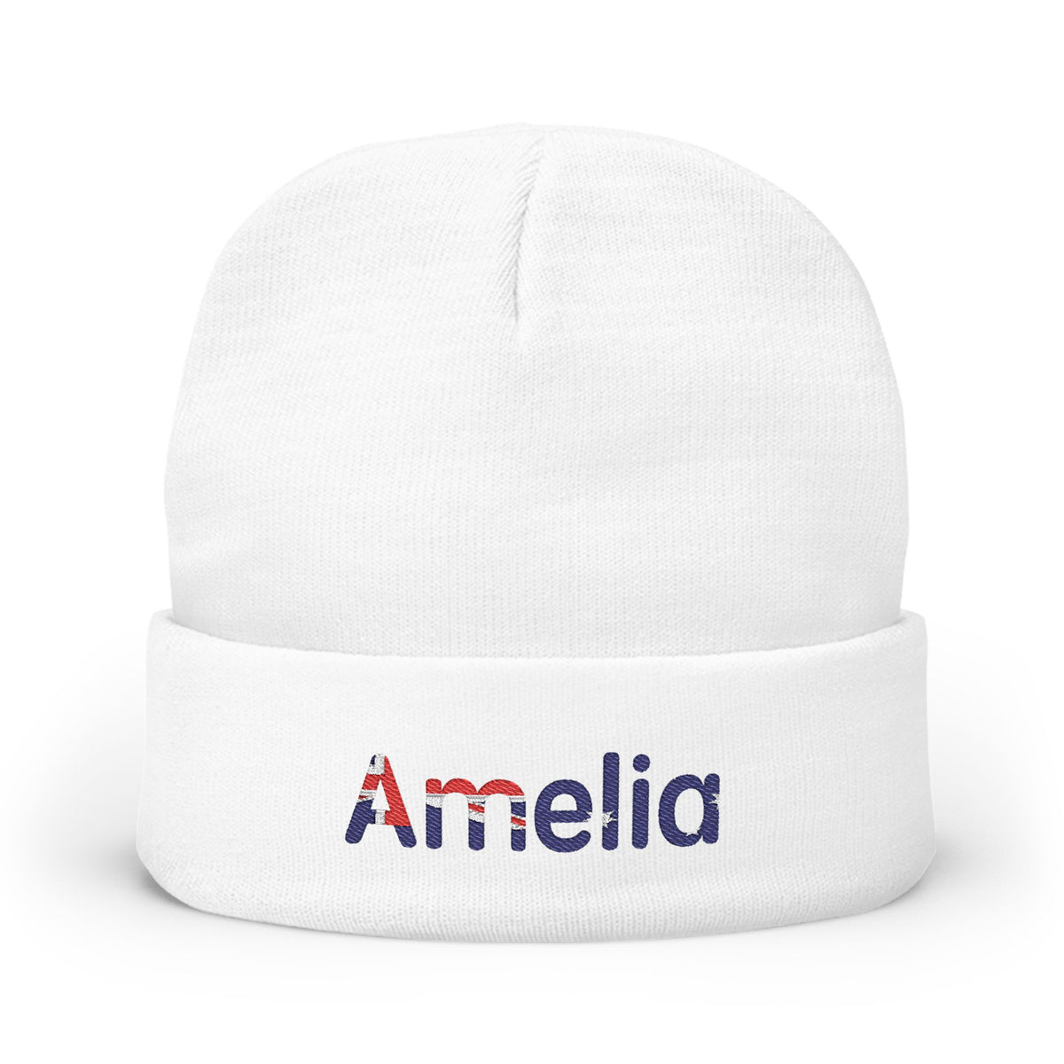 Personalized Your Name in Australian Flag Letters Flag Beanie, Custom Name Embroidered Winter Hat, Australian Heritage Knit Cap, Aussie Flag
