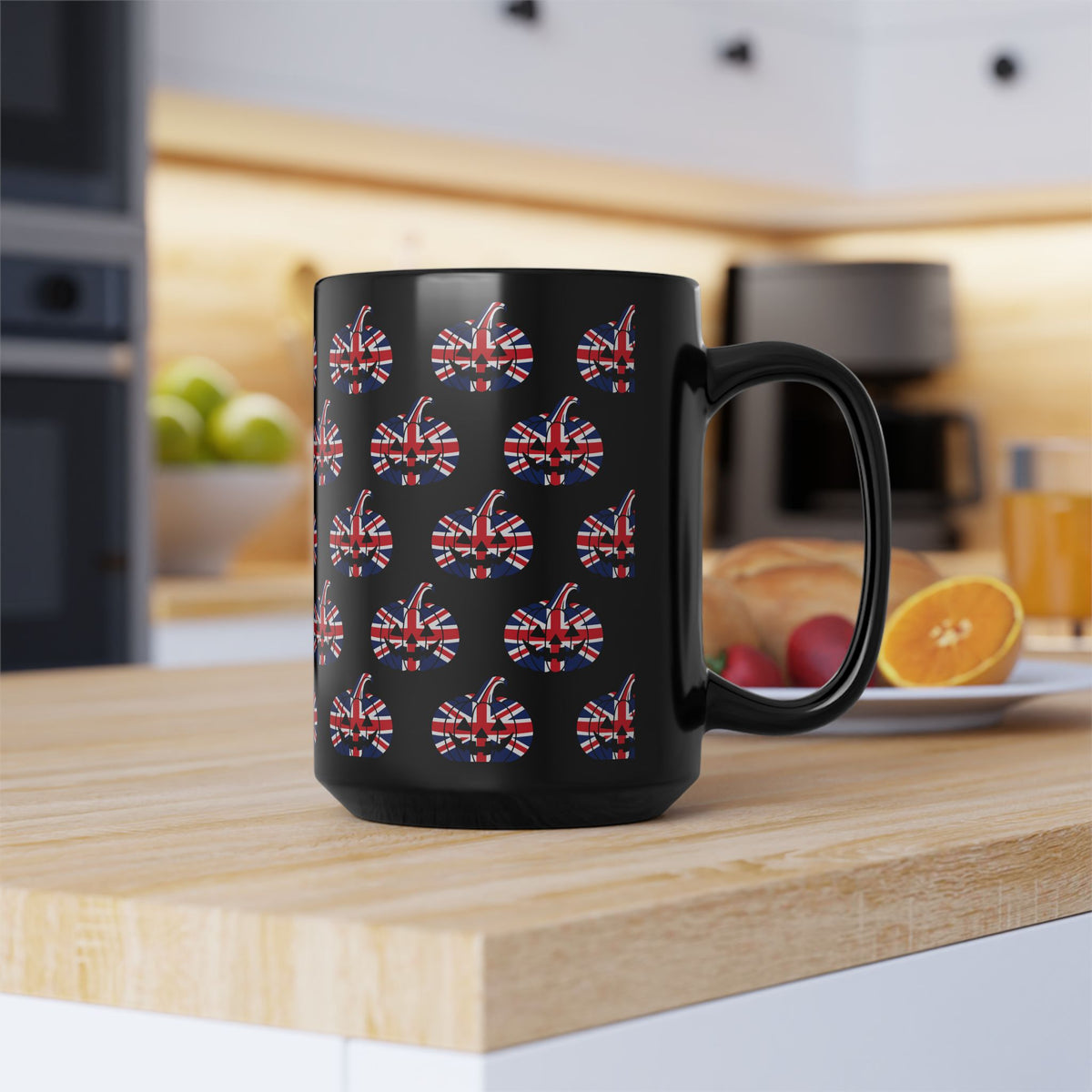 Limited Edition Union Jack Pumpkin Jack-o'-Lantern Mug | Halloween Pumpkin Mug