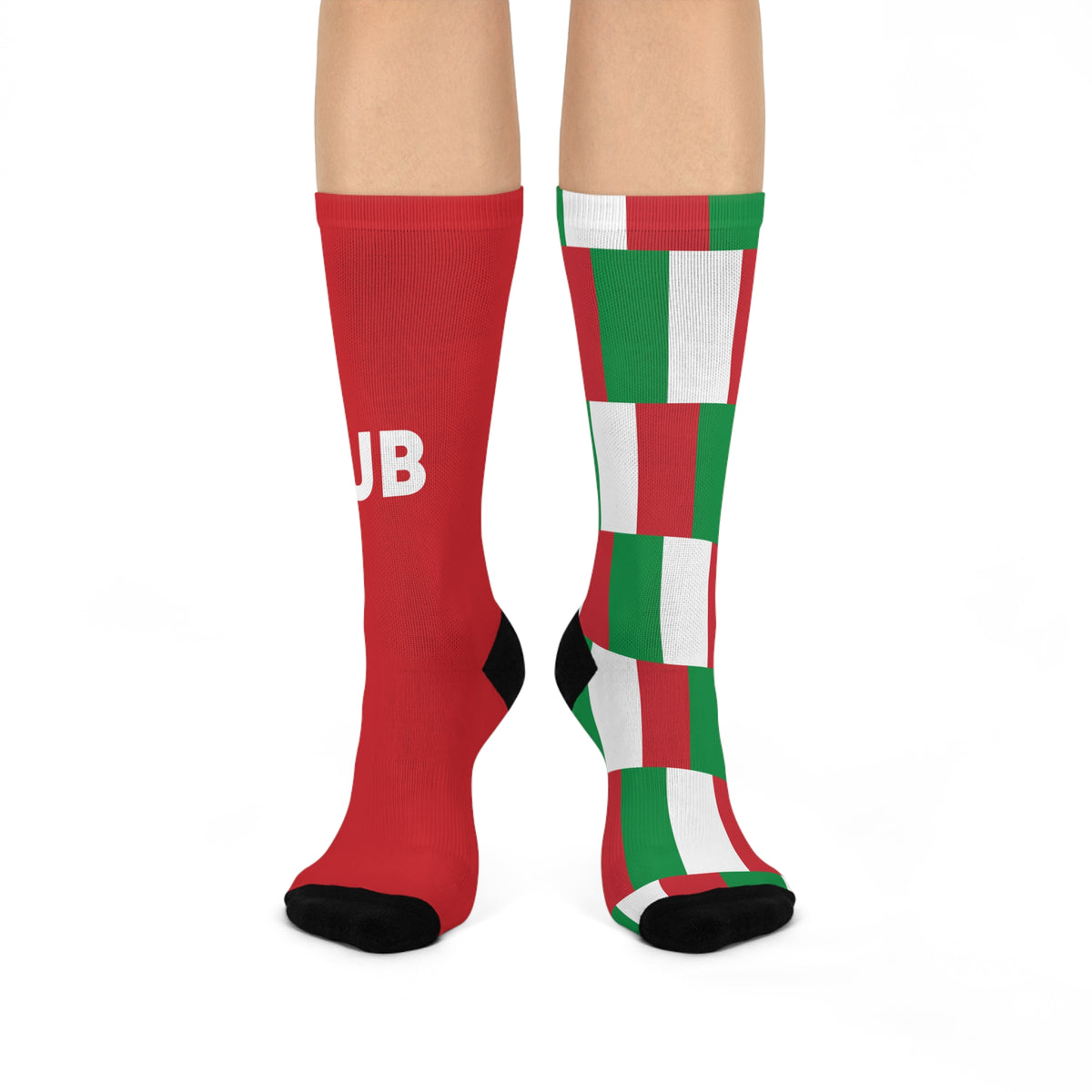 Personalized Italy Flag Socks, Custom Initials Italian Heritage Crew Socks, Cushioned Italian Gift