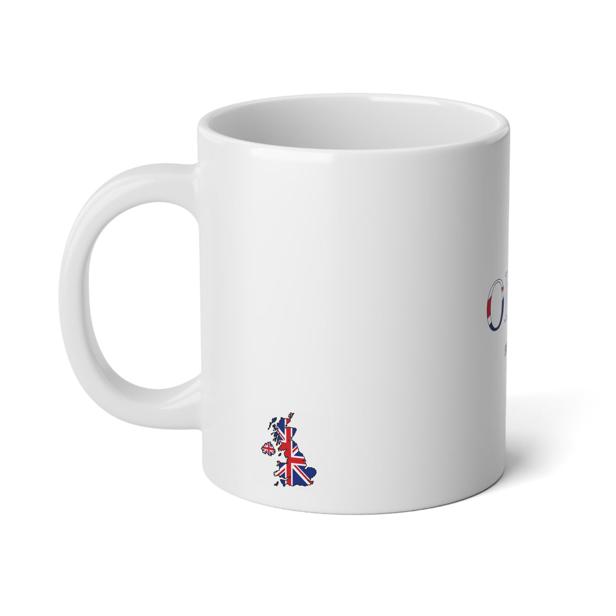 Personalized UK Flag Name Mug, Custom British Heritage Coffee Cup, 20oz Ceramic Mug, Union Jack Gift, British Pride Gift