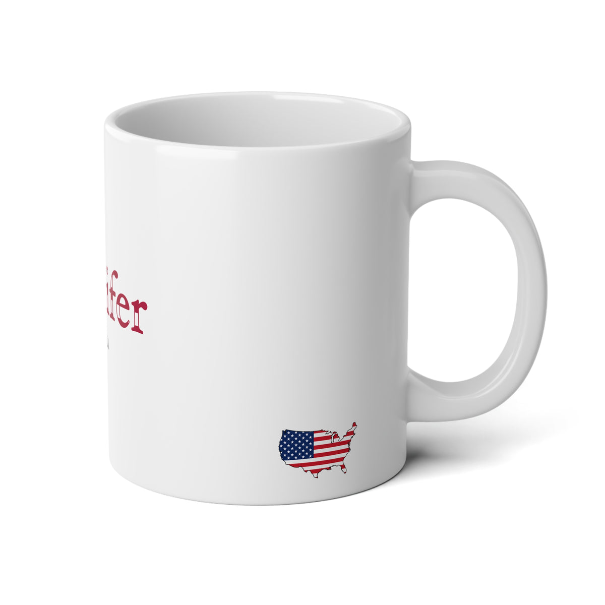 Personalized USA Flag Name Mug, Custom American Heritage Coffee Cup, 20oz Ceramic Mug, Patriotic Gift, American Pride Gift