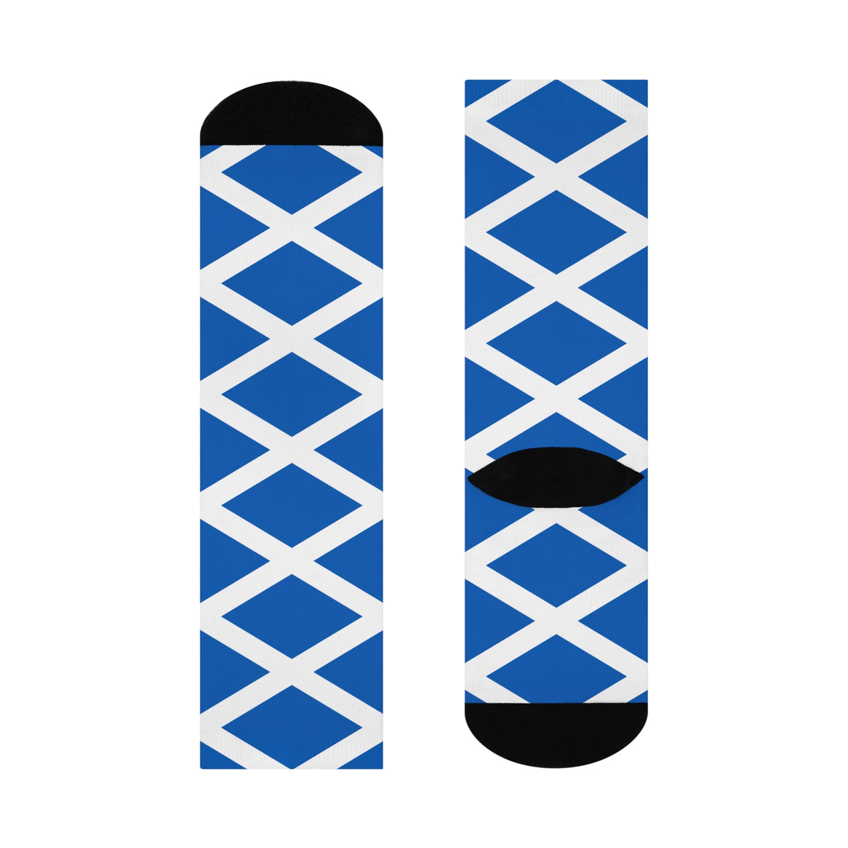Personalized Scotland Flag Socks, Custom Initials Scottish Heritage Crew Socks, Cushioned Scottish Gift