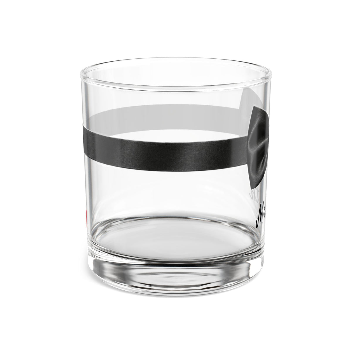 Personalized Destination Wedding Rocks Glass, Custom Black Bow Tie Mr Groom Cocktail Glass, 10oz Whiskey Tumbler, Flag, Husband Wedding Gift