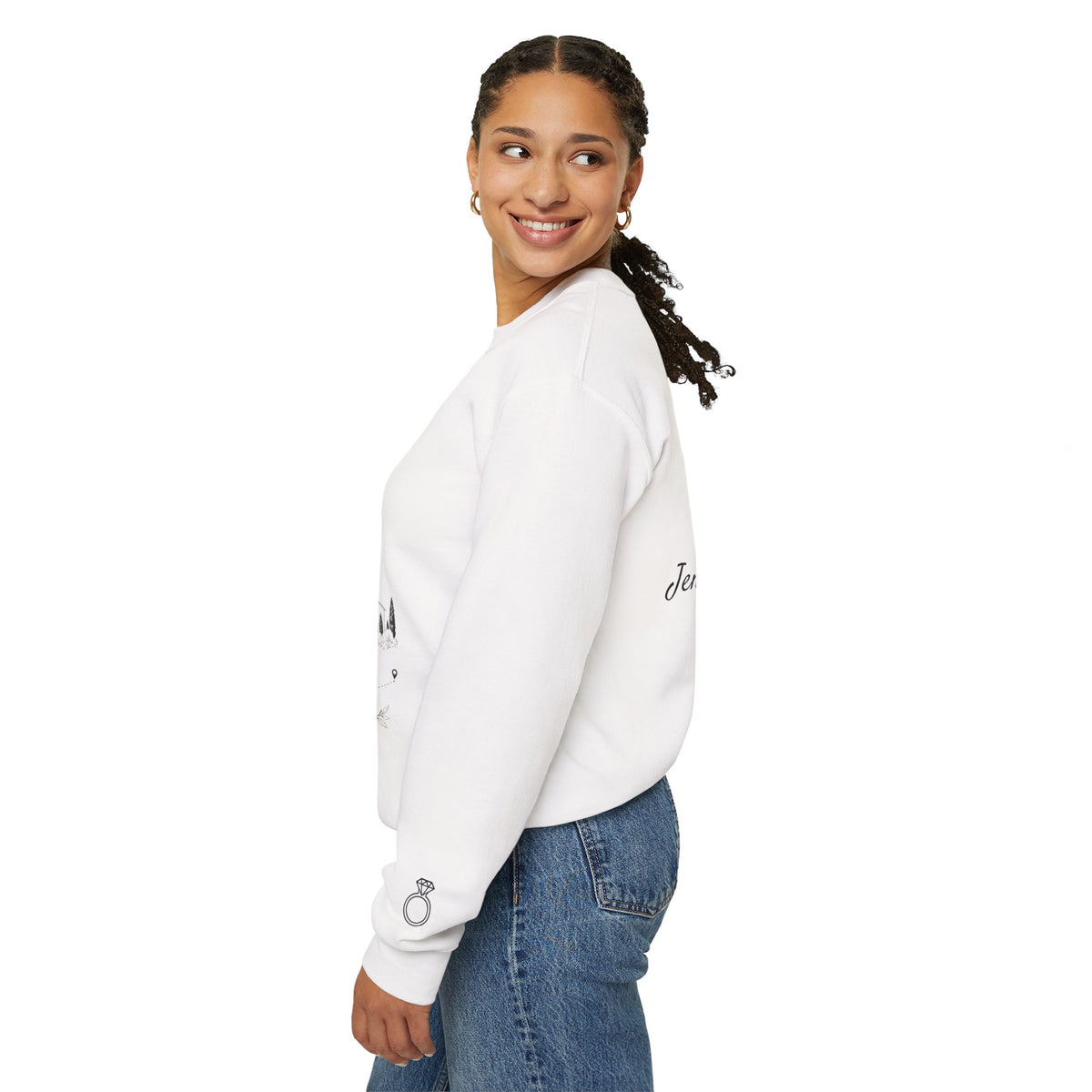 Personalized Bride Destination Wedding Sweatshirt, Custom Wedding Location and Date Crewneck, Honeymoon Outfit, Newlywed Gift for Wife