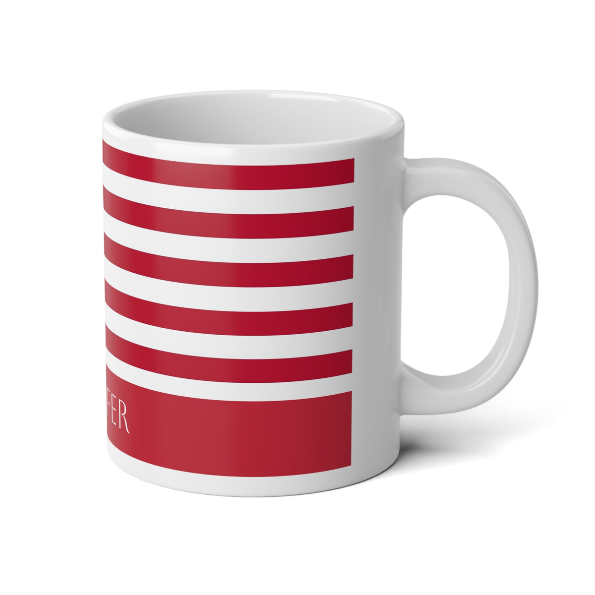 Personalized USA Flag Mug, Custom American Heritage Coffee Cup, 20oz Ceramic Mug, Red White Blue Stars and Stripes Pattern, USA Gift