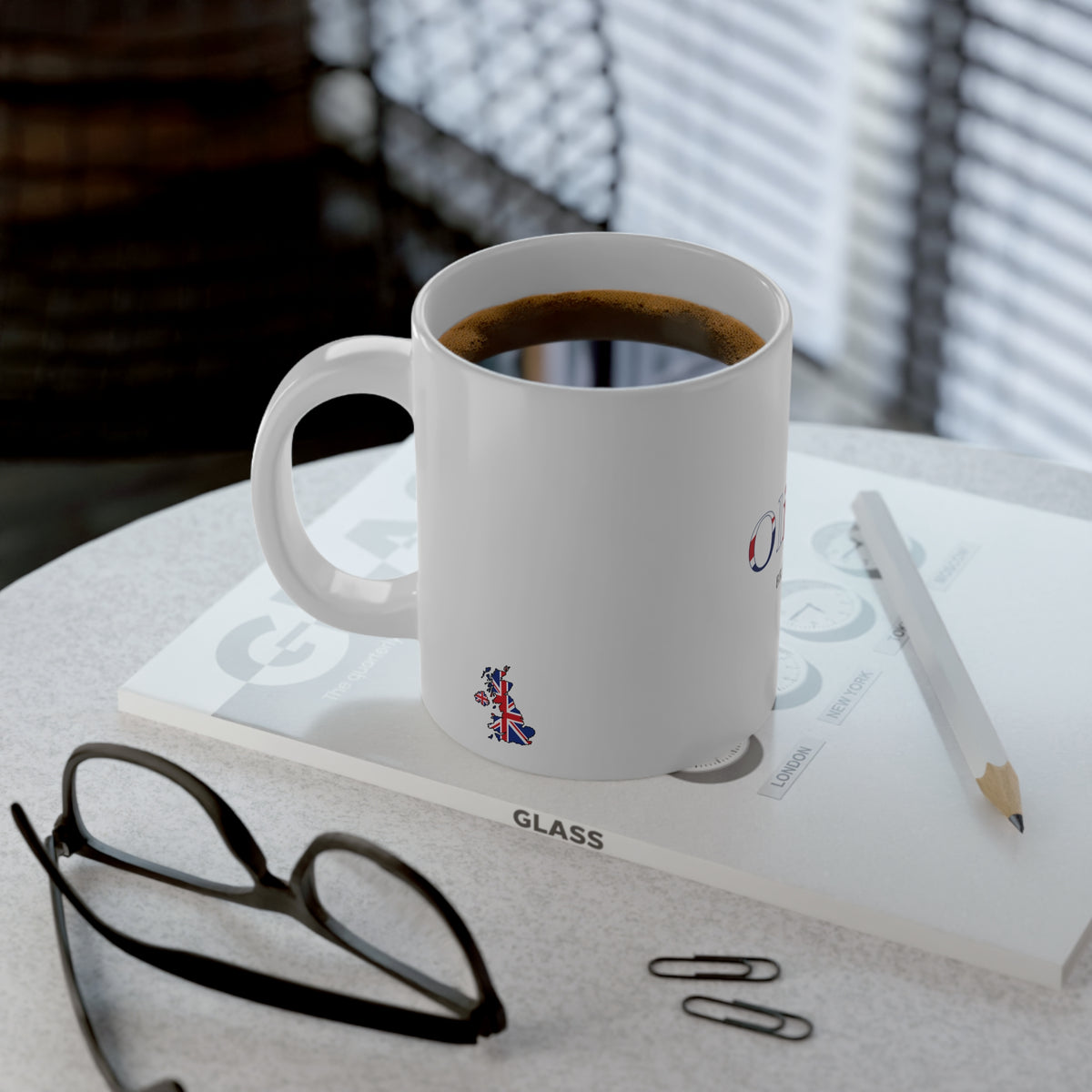 Personalized UK Flag Name Mug, Custom British Heritage Coffee Cup, 20oz Ceramic Mug, Union Jack Gift, British Pride Gift