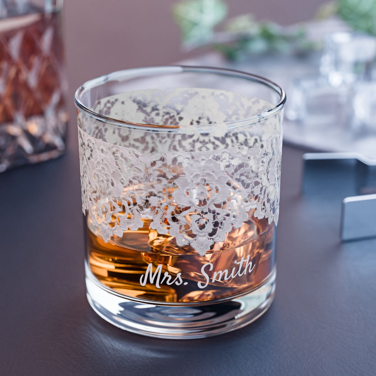 Personalized Destination Wedding Lace Rocks Glass, Custom Mrs Bridal Cocktail Glass, 10oz Wedding Tumbler, Bride Gift, Country Flag Keepsake