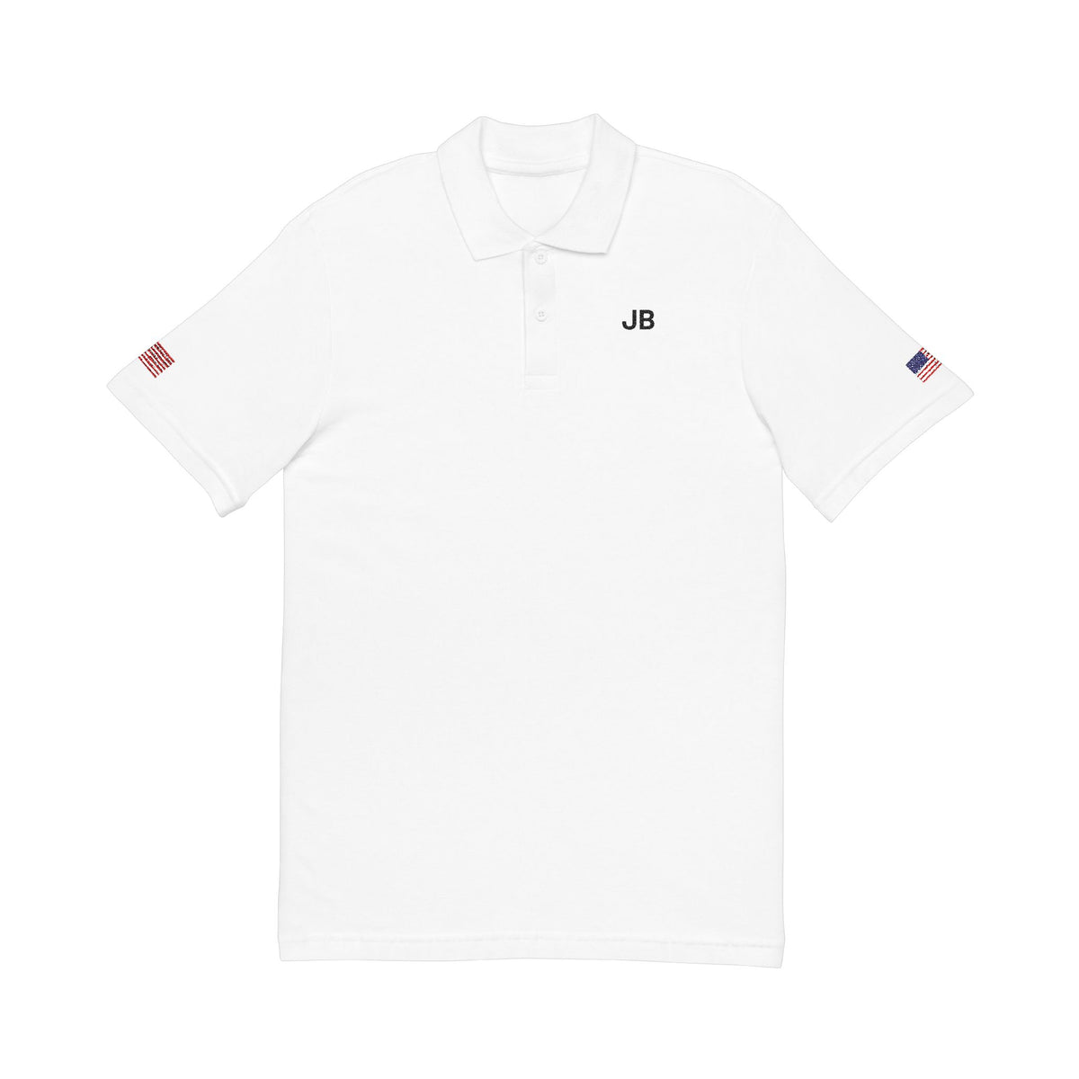 American Heritage Polo Shirt, USA Flag Embroidered Polo, Custom Initials, Cotton Pique Shirt, Personalized American Gift - Proud & Loyal