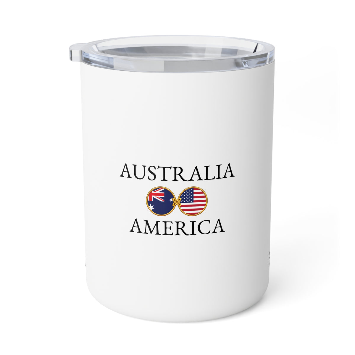 Australian American Personalized Name Insulated Coffee Mug, Custom Travel Tumbler, Australia USA Dual Heritage Naturalization Citizen Gift - Proud & Loyal