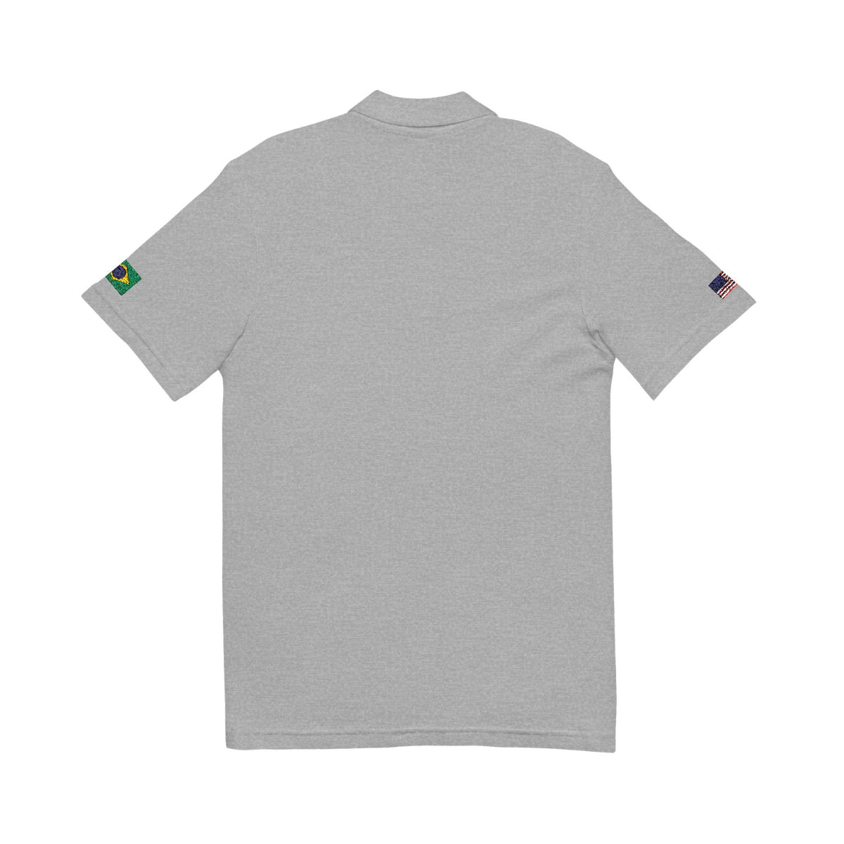 Brazilian American Heritage Polo Shirt, Brazil USA Flag Embroidered Polo, Custom Initials, Cotton Pique Shirt, Brazilian Gift - Proud & Loyal