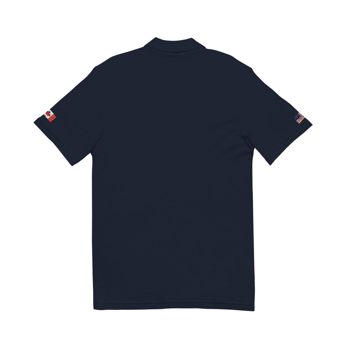 Canadian American Heritage Polo Shirt, Canada USA Flag Embroidered Polo, Custom Initials, Cotton Pique Shirt, Canadian Gift - Proud & Loyal