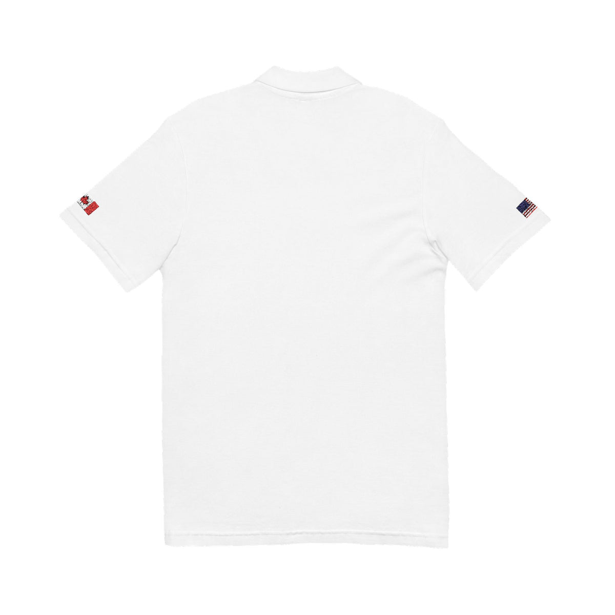 Canadian American Heritage Polo Shirt, Canada USA Flag Embroidered Polo, Custom Initials, Cotton Pique Shirt, Canadian Gift - Proud & Loyal