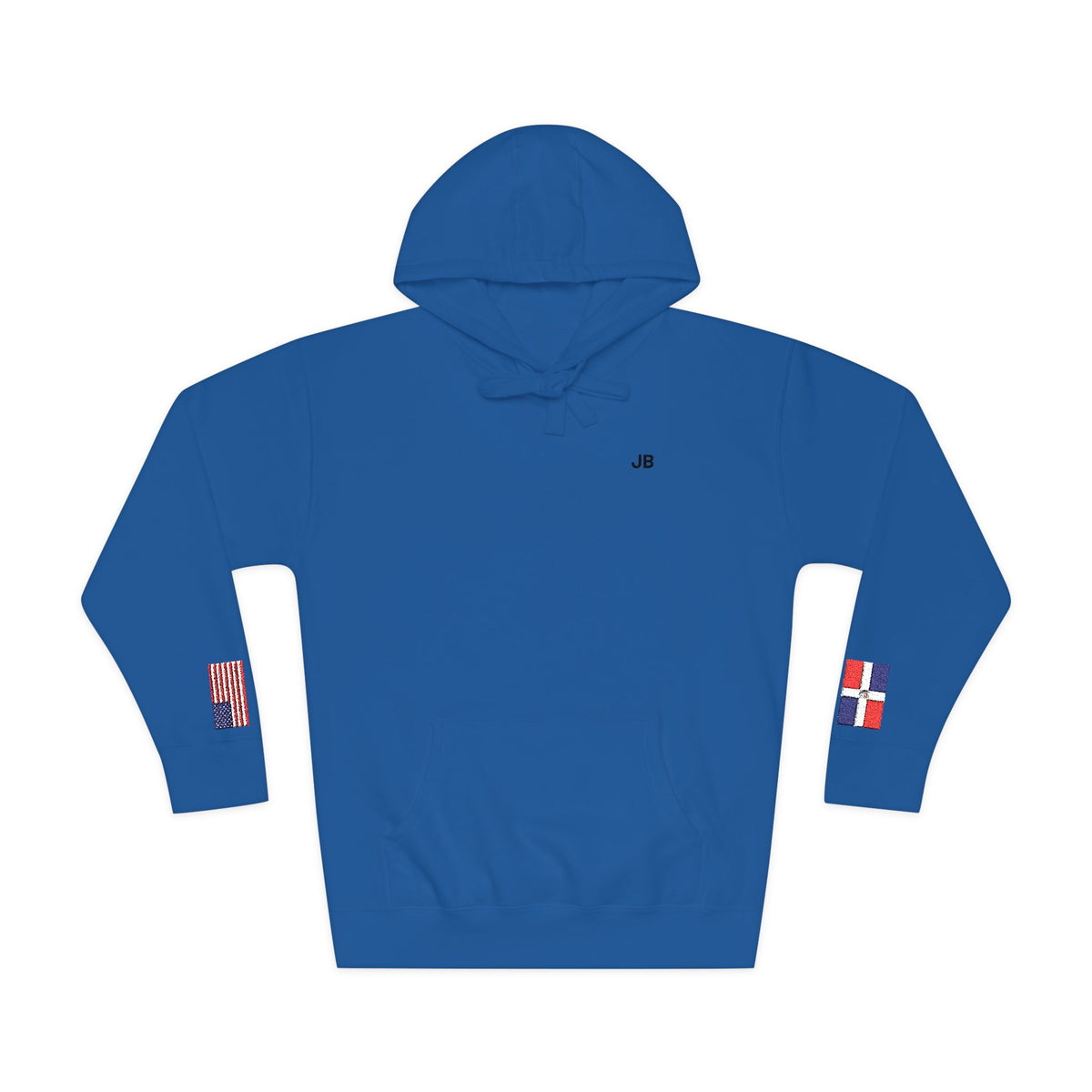 Dominican American Dual-Flag Fleece Hoodie