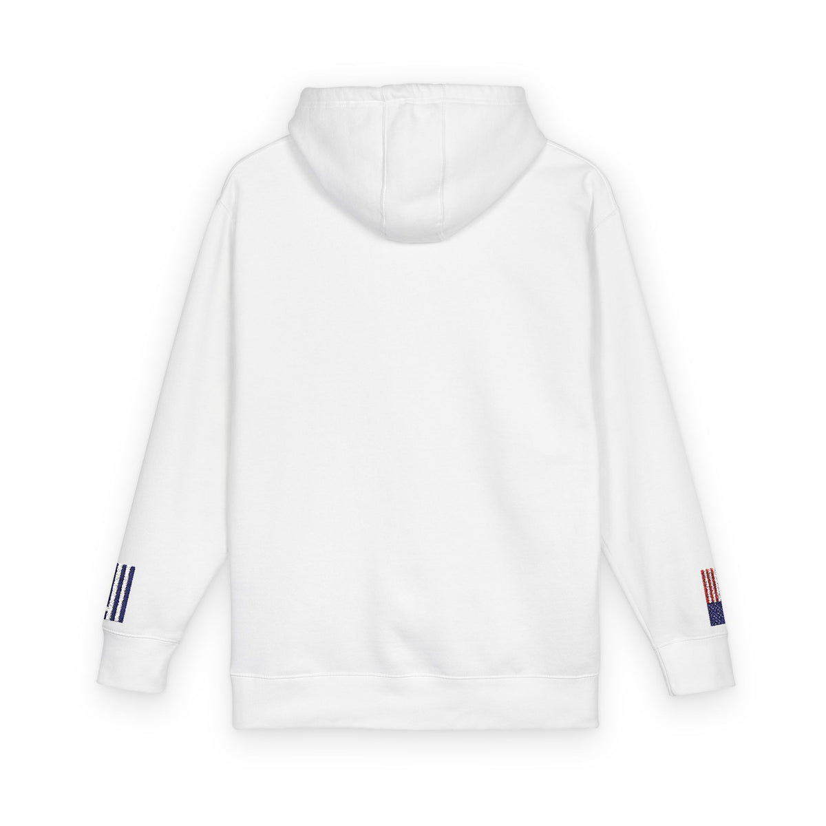 Greek American Flag Fleece Hoodie | Greece USA Dual Heritage Gift | Personalized Initials | Embroidered Sleeve Flags - Proud & Loyal