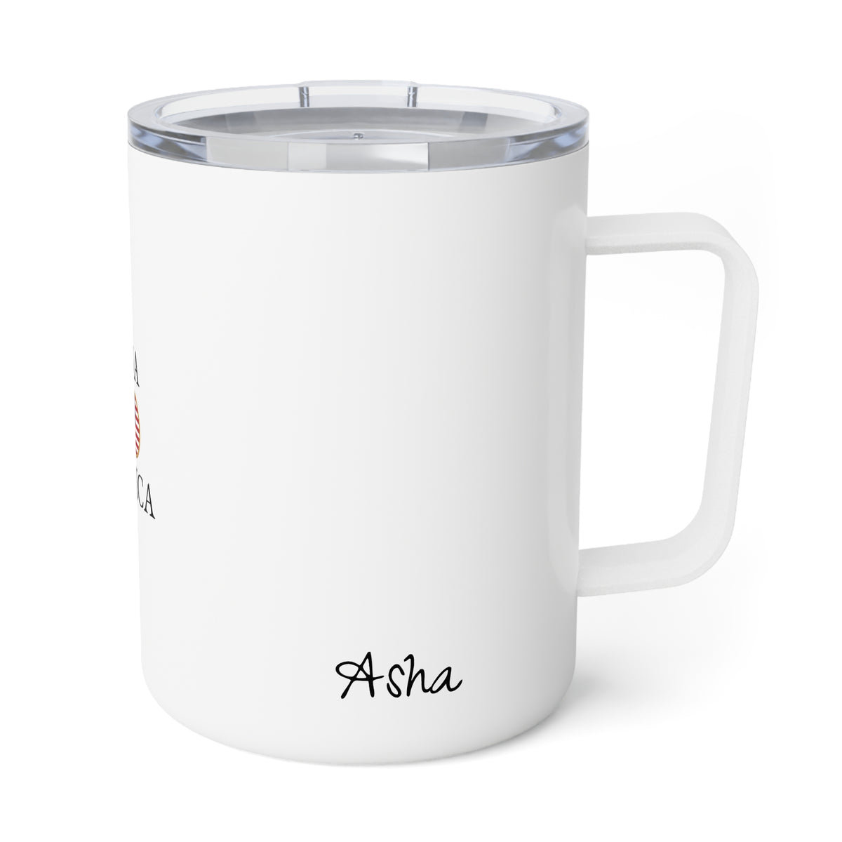Indian American Personalized Name Insulated Coffee Mug, Custom Travel Tumbler, India USA Dual Heritage Naturalization Citizen Gift - Proud & Loyal