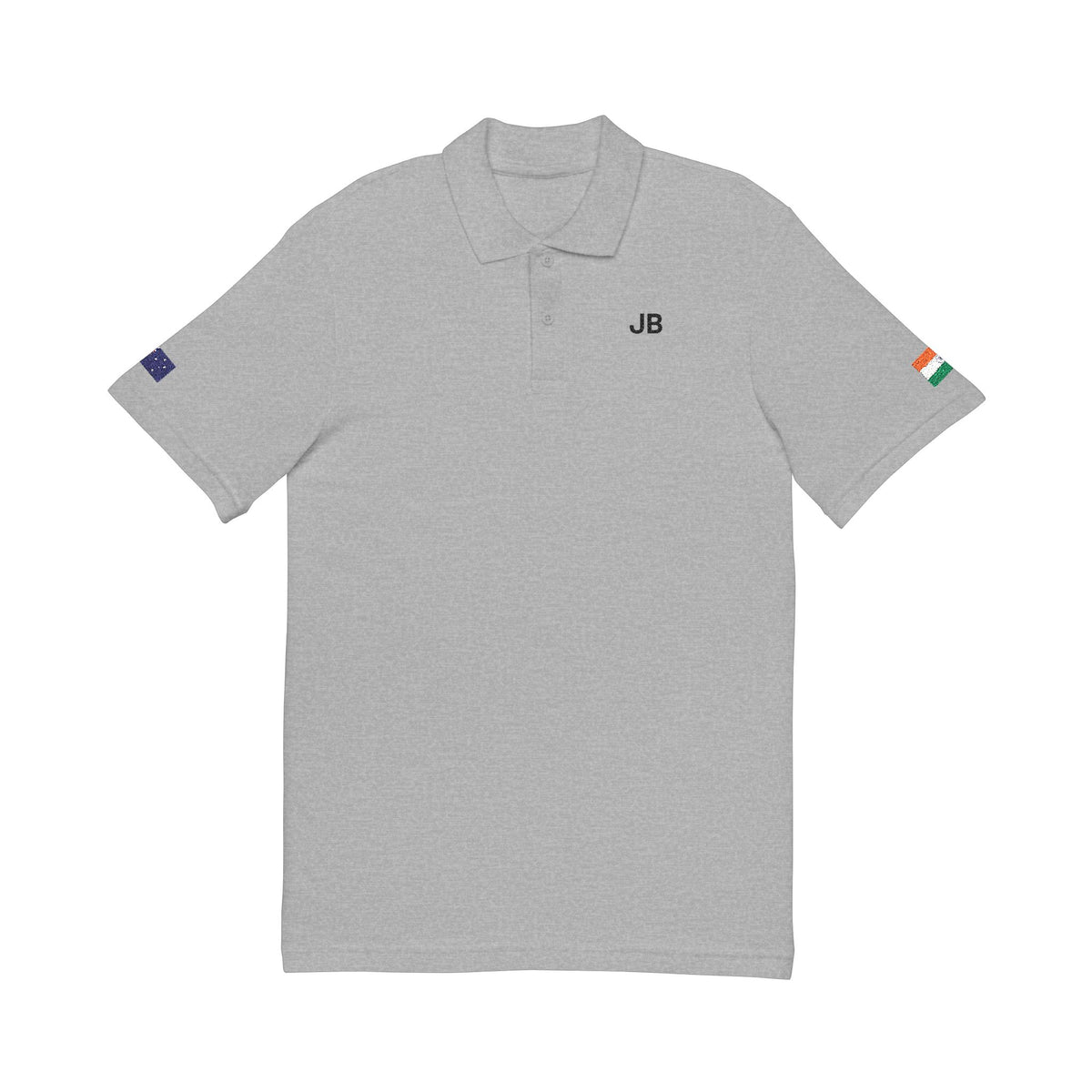 Indian Australian Embroidered Polo Shirt | India Australia Dual Heritage Polo | Personalized Initials | Two Flag Heritage Gift - Proud & Loyal