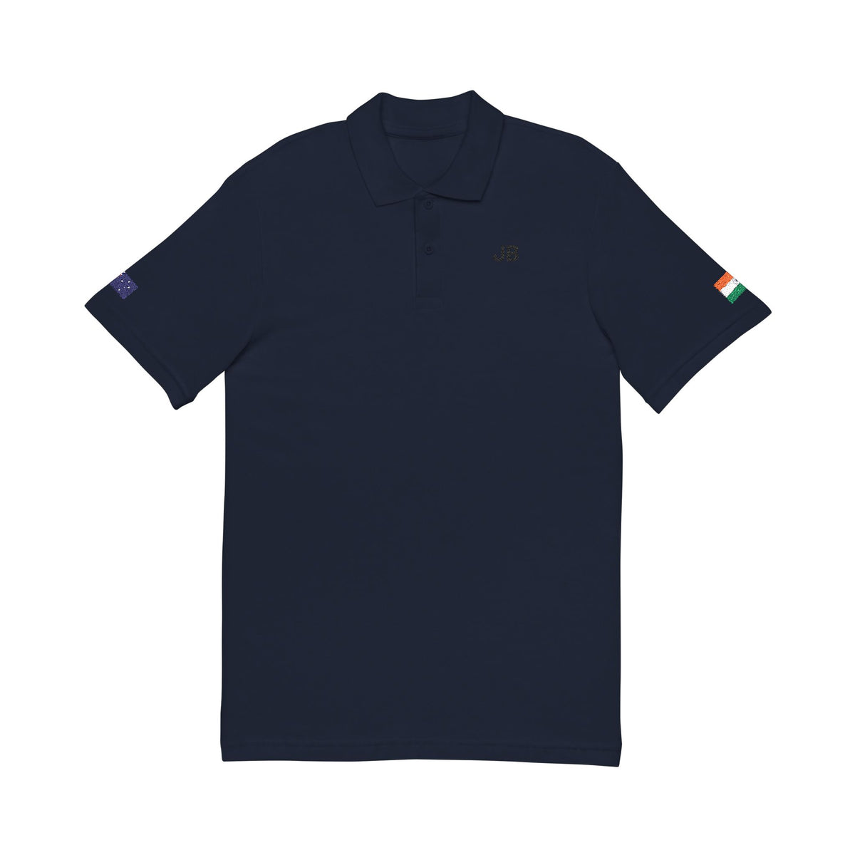 Indian Australian Embroidered Polo Shirt | India Australia Dual Heritage Polo | Personalized Initials | Two Flag Heritage Gift - Proud & Loyal