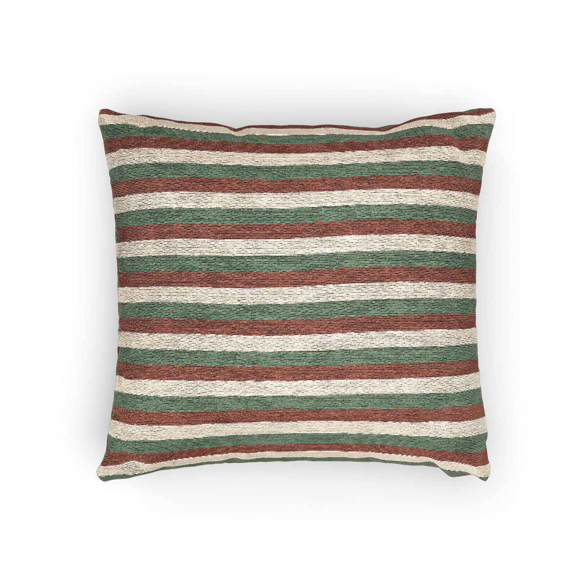 Italy Flag Geometric Striped Woven Pillow | Rust Green Brick Pattern, Boho Home Decor - Proud & Loyal