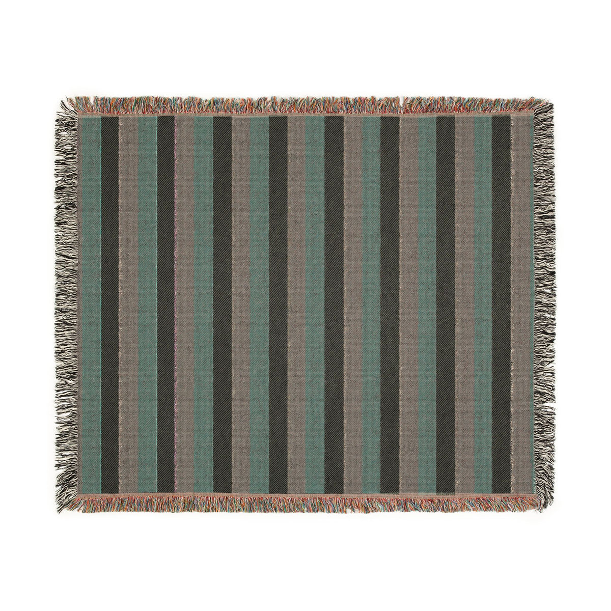 Italy Flag Red Green Cream Striped Woven Blanket | Cozy Fringe Throw - Proud & Loyal