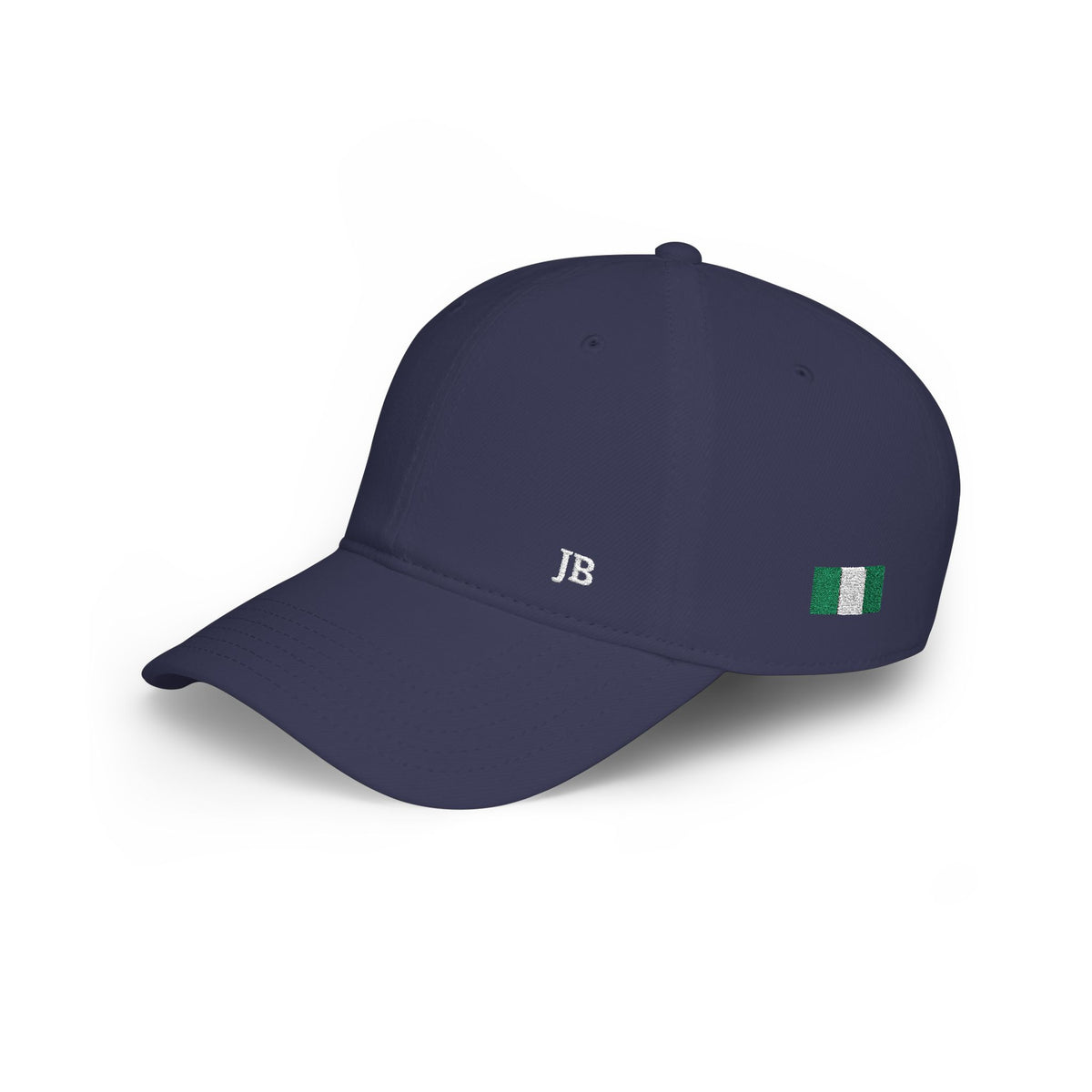 Nigerian British Flag Hat Personalized Initials | Nigeria UK Dual Heritage Embroidered Cap | Low Profile Cotton Baseball Hat - Proud & Loyal