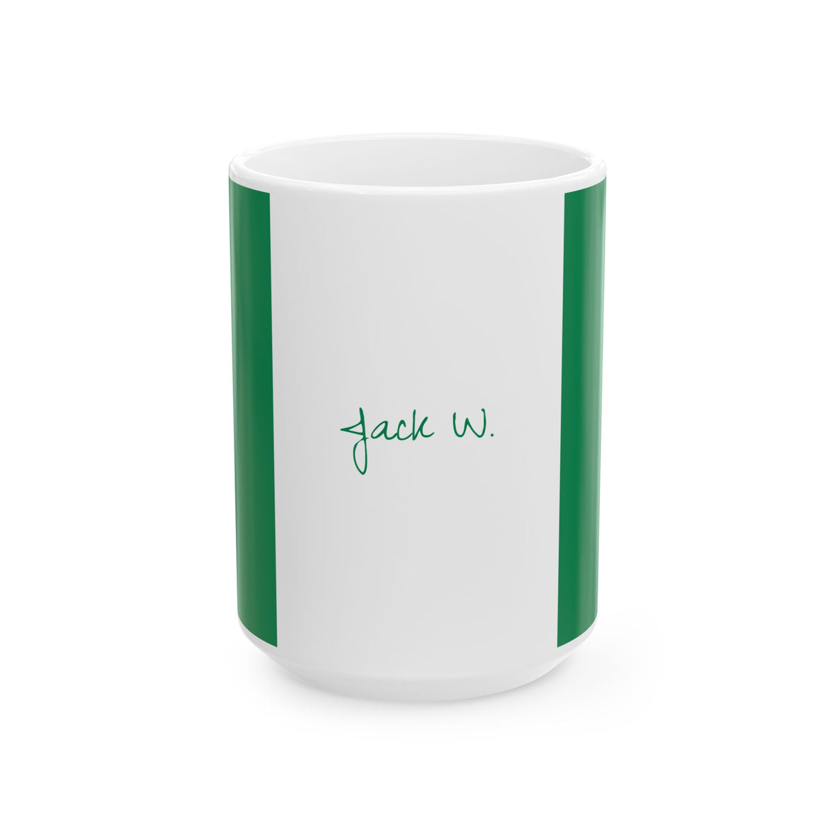 Nigerian Flag Green Stripe Personalized Name Mug | Ceramic Coffee Cup - Proud & Loyal