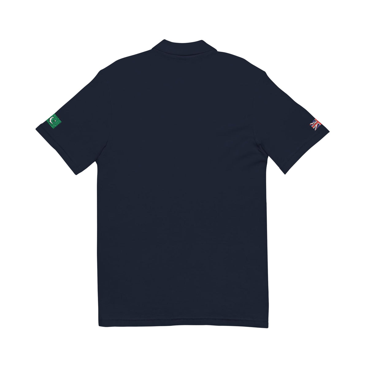 Pakistani British Embroidered Polo Shirt | Pakistan UK Dual Heritage Polo | Personalized Initials | Two Flag Heritage Gift - Proud & Loyal