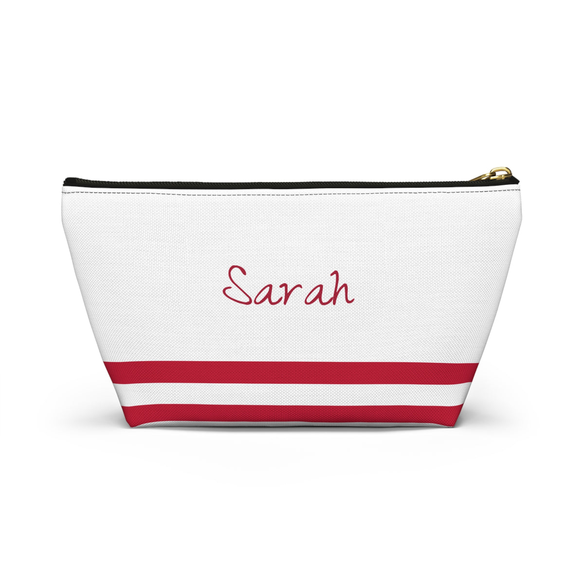 Personalized American Flag Accessory Pouch, USA Pride Cosmetic Bag, Custom Name Travel Makeup Organizer, American Gift - Proud & Loyal
