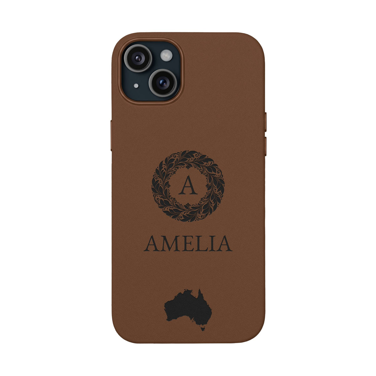 Personalized Australia iPhone Case | Aussie Monogram Map Cover
