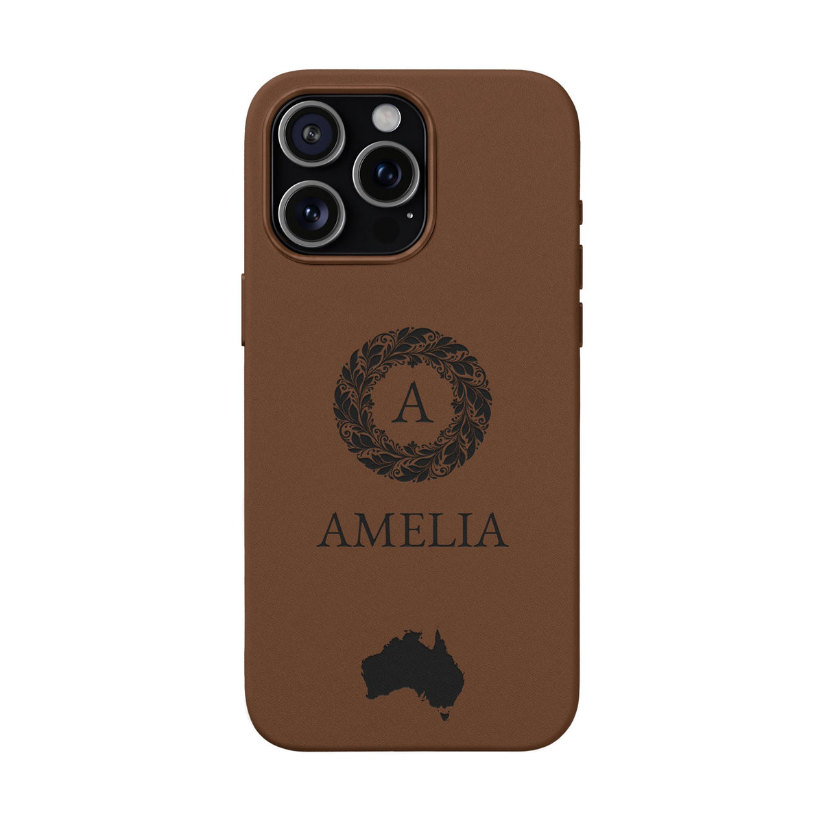 Personalized Australia iPhone Case | Aussie Monogram Map Cover