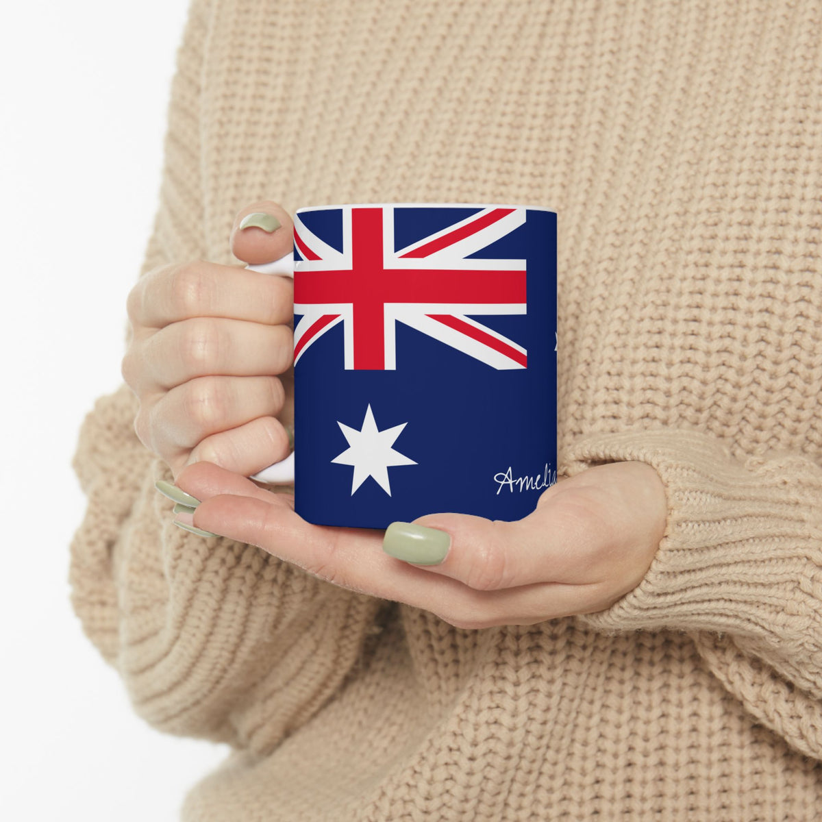 Personalized Australian Flag Mug | Ceramic Coffee Cup, Patriotic Australia Design, New Citizen, Naturalization Gift, Heritage Gift - Proud & Loyal