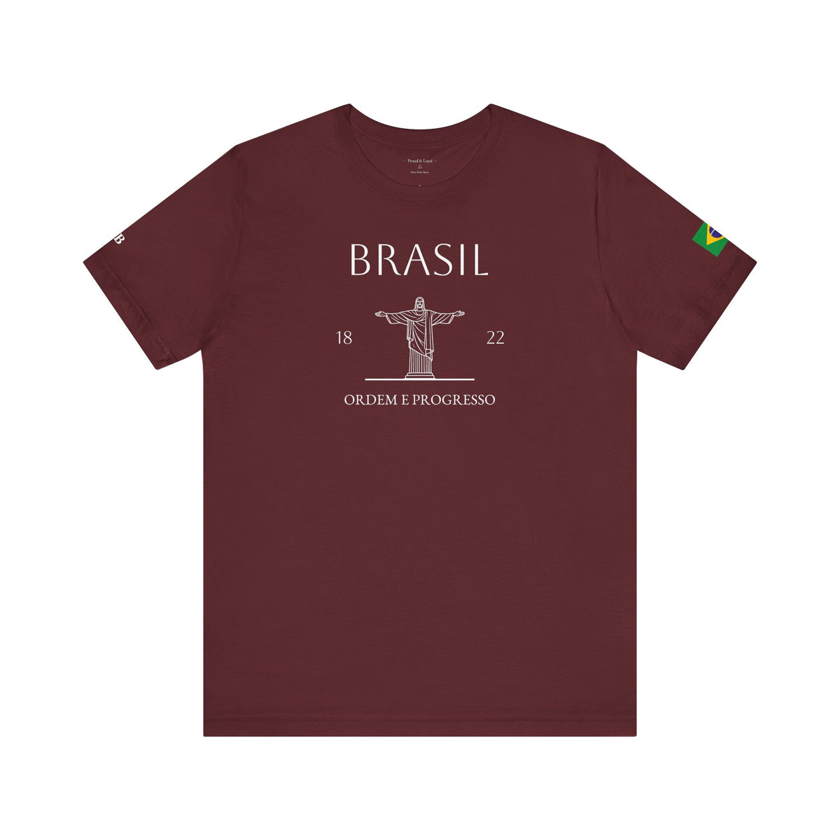 Personalized Brazil Brasil Christ the Redeemer Sketch Cotton T-Shirt - Proud & Loyal