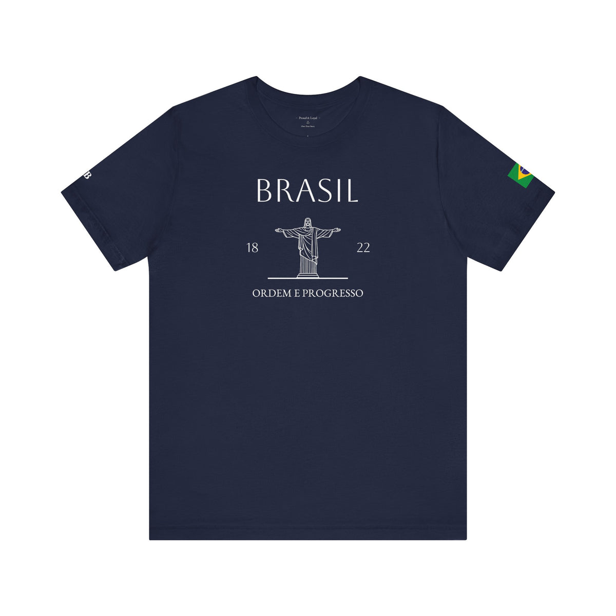 Personalized Brazil Brasil Christ the Redeemer Sketch Cotton T-Shirt - Proud & Loyal