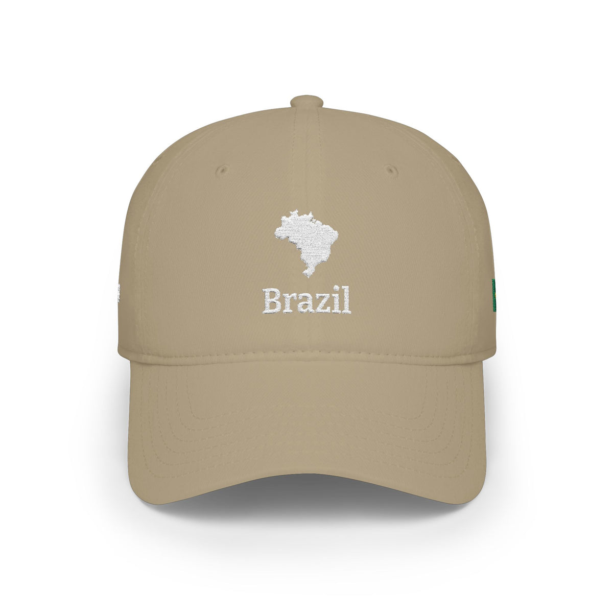 Personalized Brazil Heritage Hat, Brazilian Flag Embroidered Cap, Custom Initials, Brazil Map Low Profile Hat, Brazilian Gift, Country Shape - Proud & Loyal