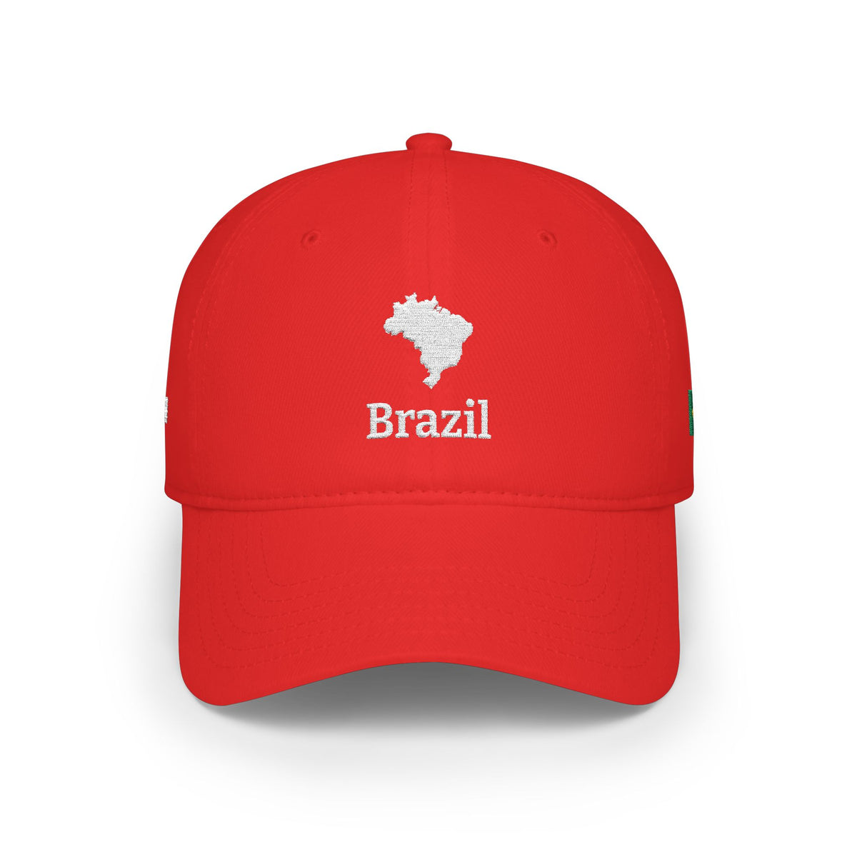 Personalized Brazil Heritage Hat, Brazilian Flag Embroidered Cap, Custom Initials, Brazil Map Low Profile Hat, Brazilian Gift, Country Shape - Proud & Loyal