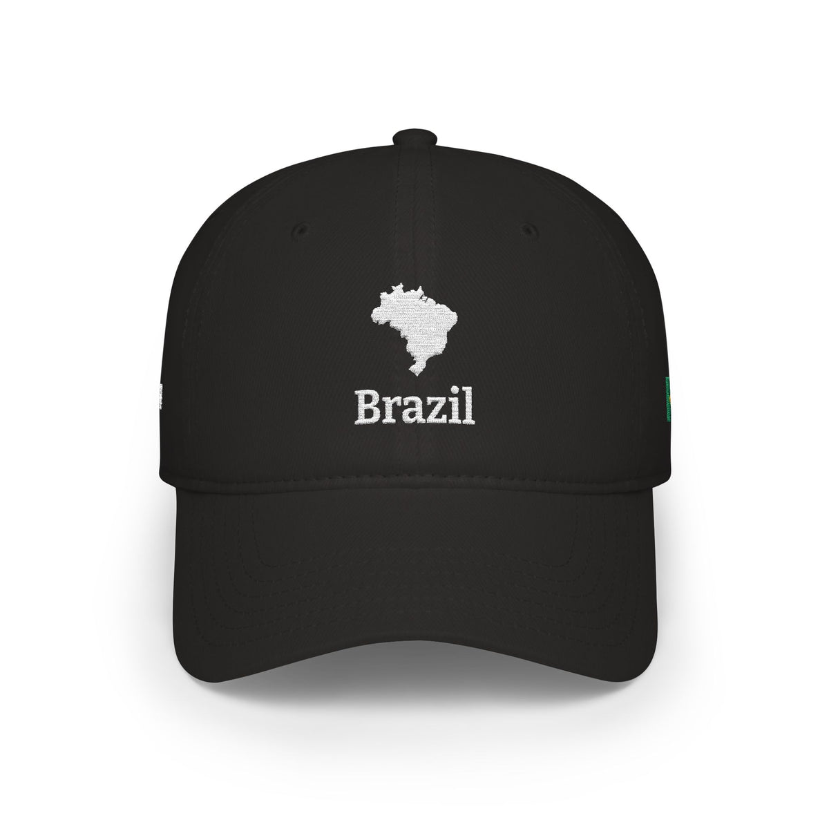 Personalized Brazil Heritage Hat, Brazilian Flag Embroidered Cap, Custom Initials, Brazil Map Low Profile Hat, Brazilian Gift, Country Shape - Proud & Loyal