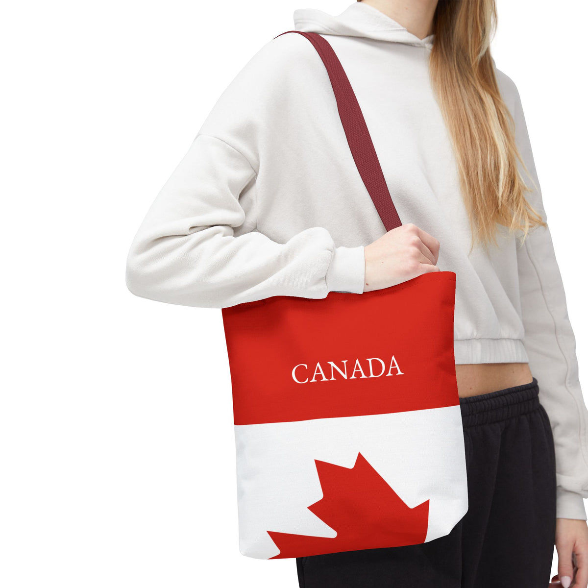 Personalized Canada Flag Tote Bag, Custom Name Canadian Heritage Bag, Canada Travel Beach Tote, Canadian Pride Gift - Proud & Loyal