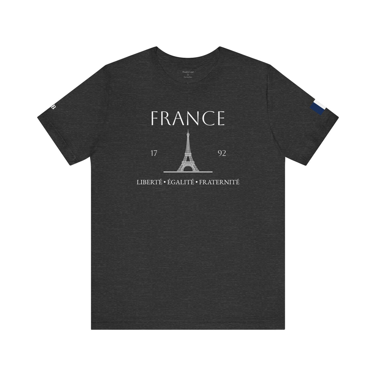 Personalized France Eiffel Tower Sketch Cotton T-Shirt - Proud & Loyal