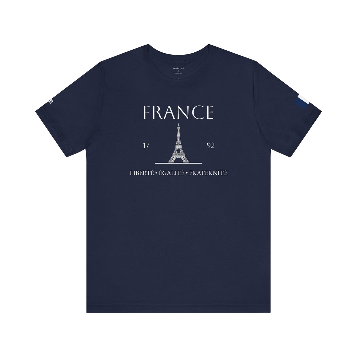 Personalized France Eiffel Tower Sketch Cotton T-Shirt - Proud & Loyal