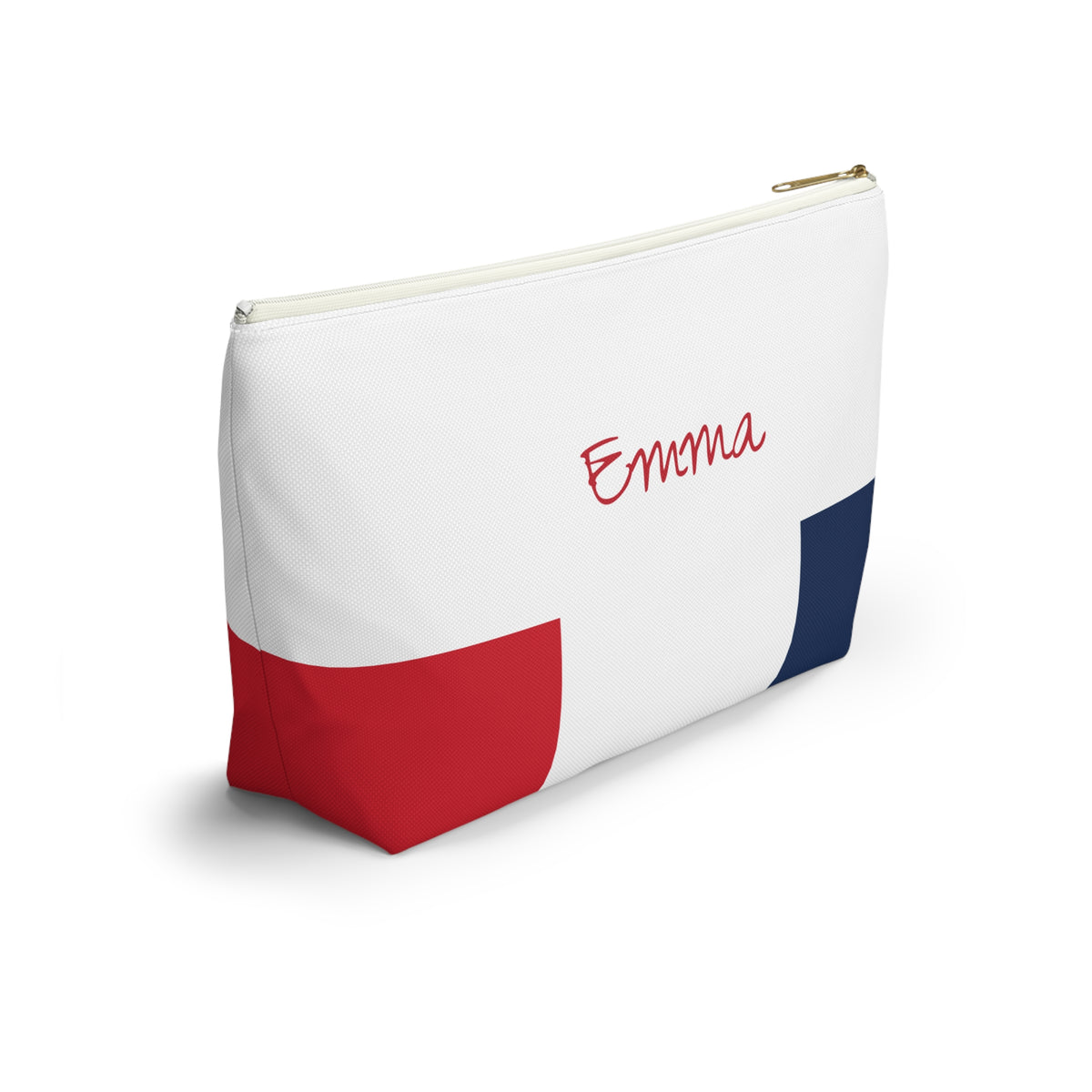 Personalized France Flag Accessory Pouch, French Heritage Cosmetic Bag, Custom Name Travel Makeup Organizer, France Gift - Proud & Loyal