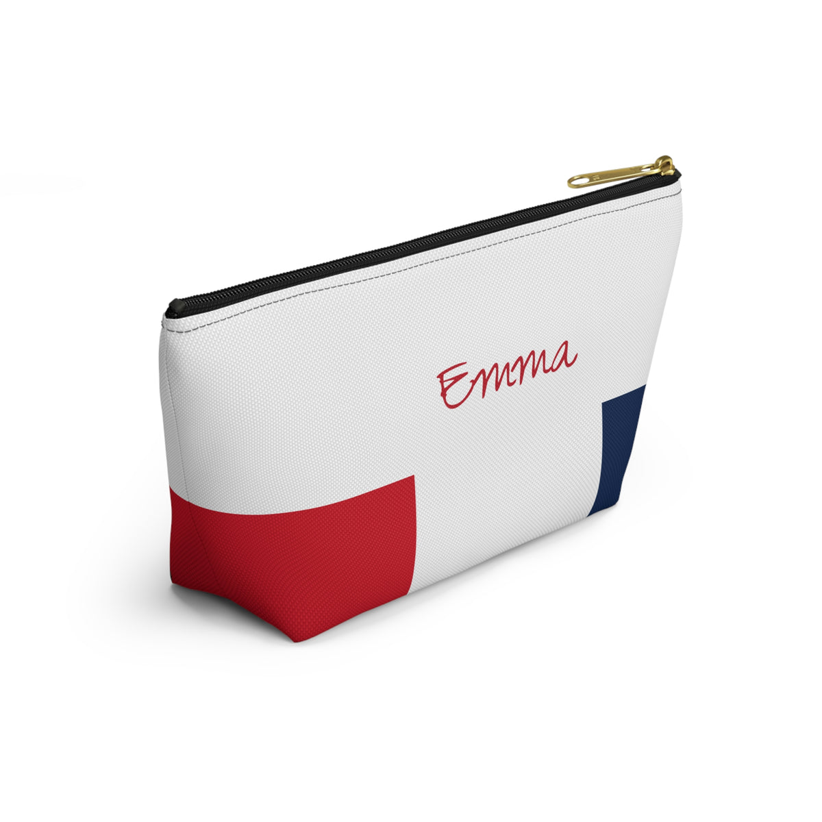 Personalized France Flag Accessory Pouch, French Heritage Cosmetic Bag, Custom Name Travel Makeup Organizer, France Gift - Proud & Loyal