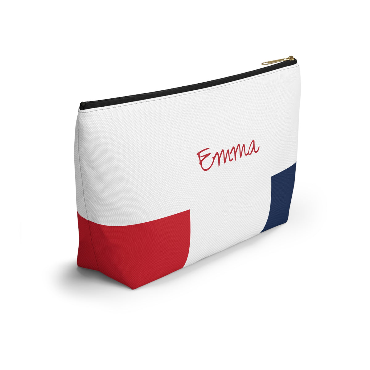 Personalized France Flag Accessory Pouch, French Heritage Cosmetic Bag, Custom Name Travel Makeup Organizer, France Gift - Proud & Loyal