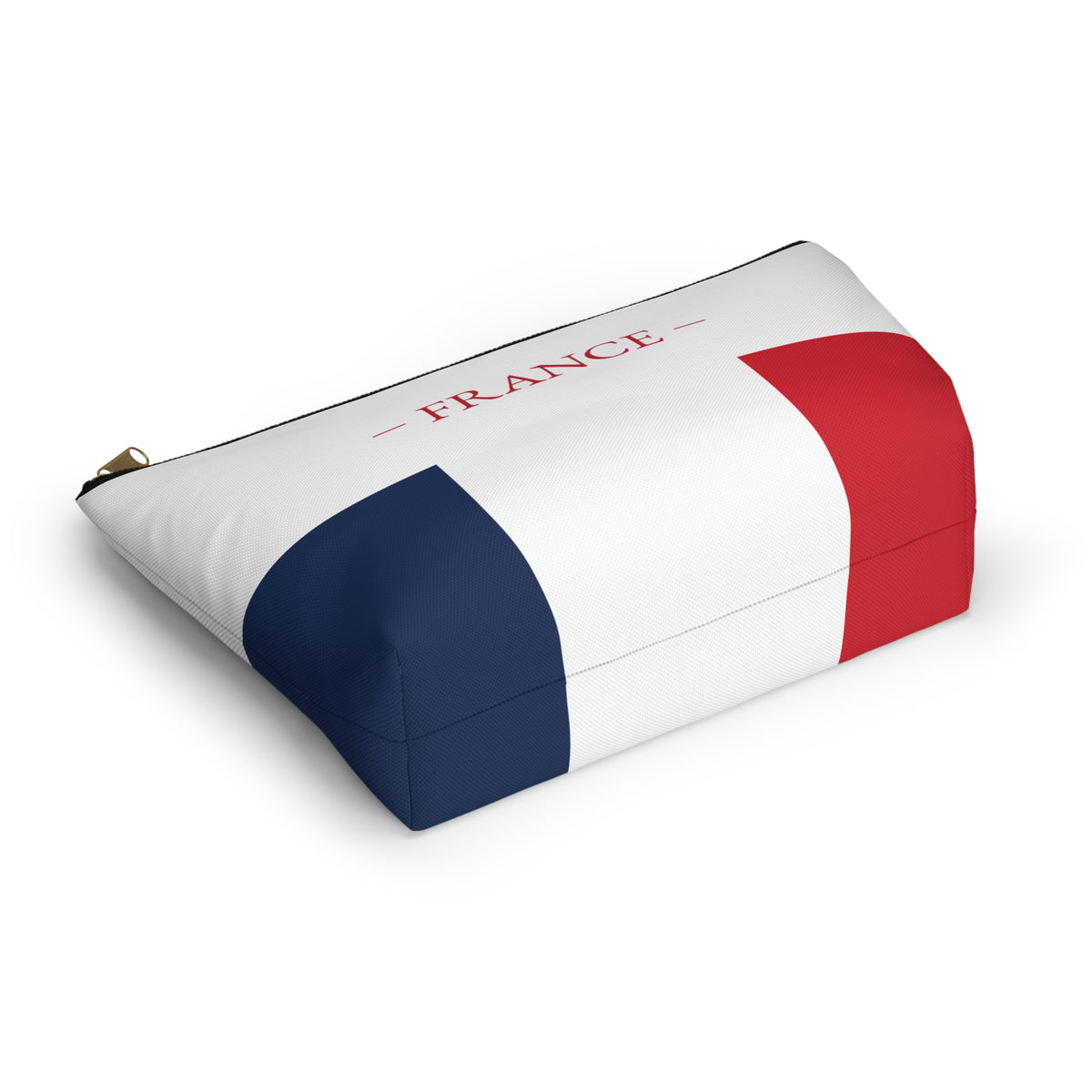 Personalized France Flag Accessory Pouch, French Heritage Cosmetic Bag, Custom Name Travel Makeup Organizer, France Gift - Proud & Loyal