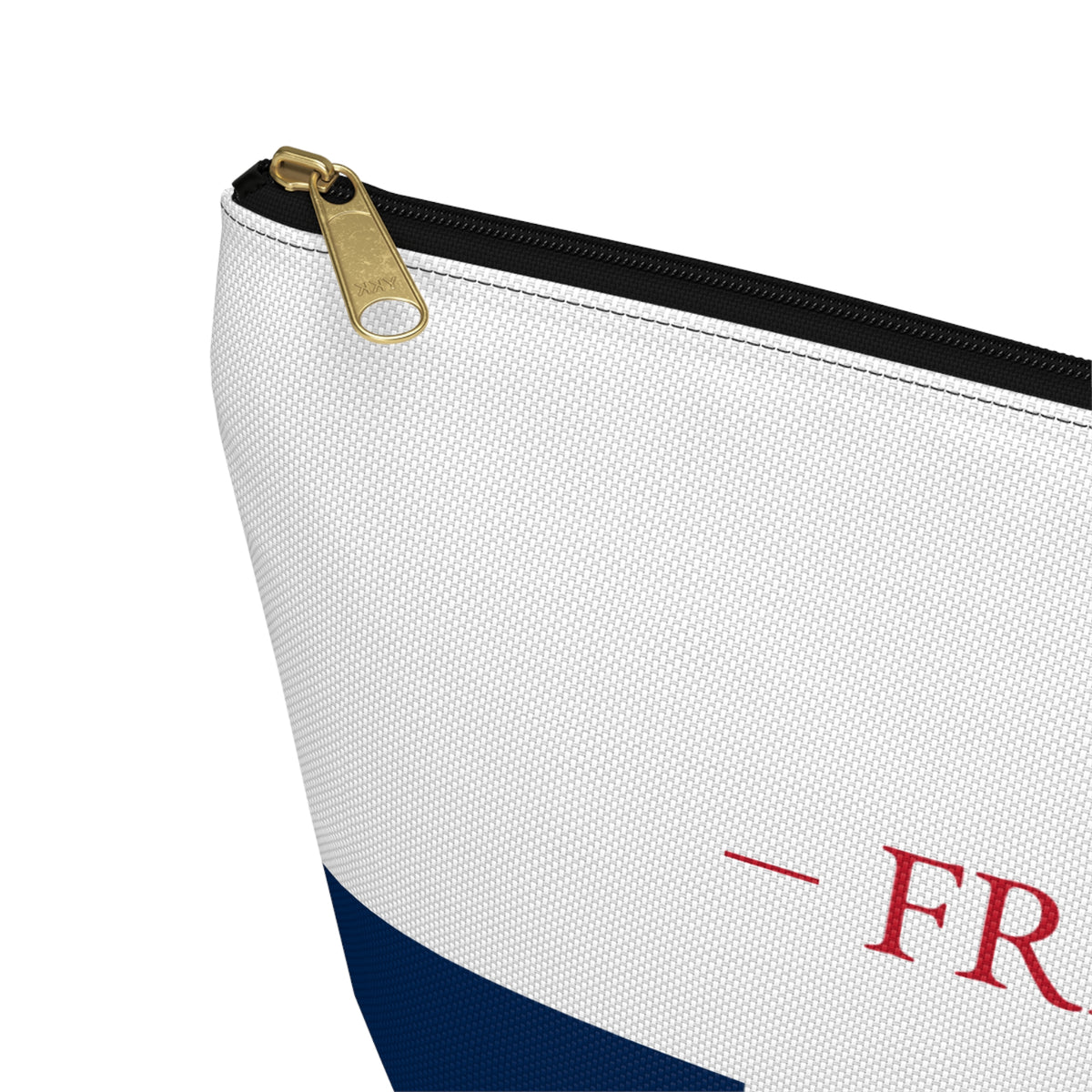 Personalized France Flag Accessory Pouch, French Heritage Cosmetic Bag, Custom Name Travel Makeup Organizer, France Gift - Proud & Loyal