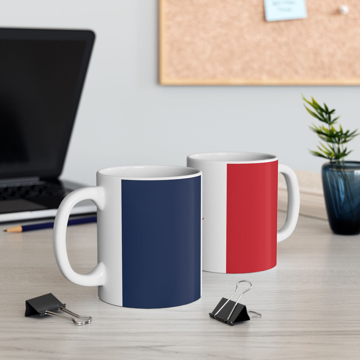 Personalized France Flag Cup | Red White Blue Striped Name Date Mug | Ceramic Mug, New Citizen, Naturalization Gift, Heritage Gift - Proud & Loyal