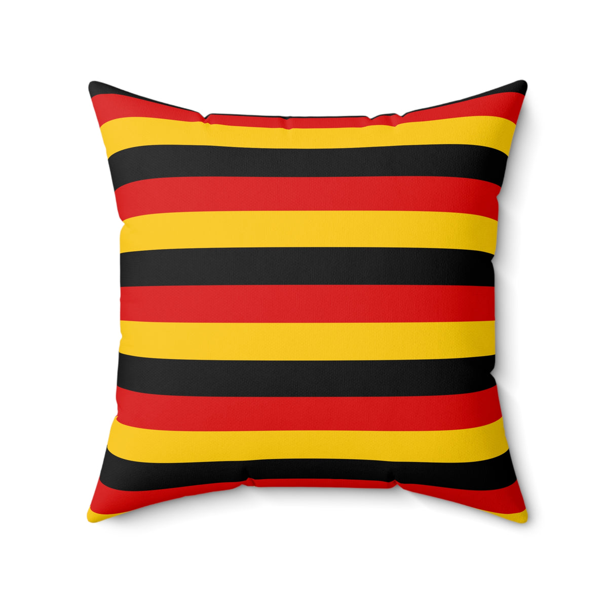 Personalized German Flag Bold Red Yellow Black Stripes Faux Suede Square Pillow | Germanic Flag Modern Geometric Throw Pillow - 20" x 20" - Proud & Loyal