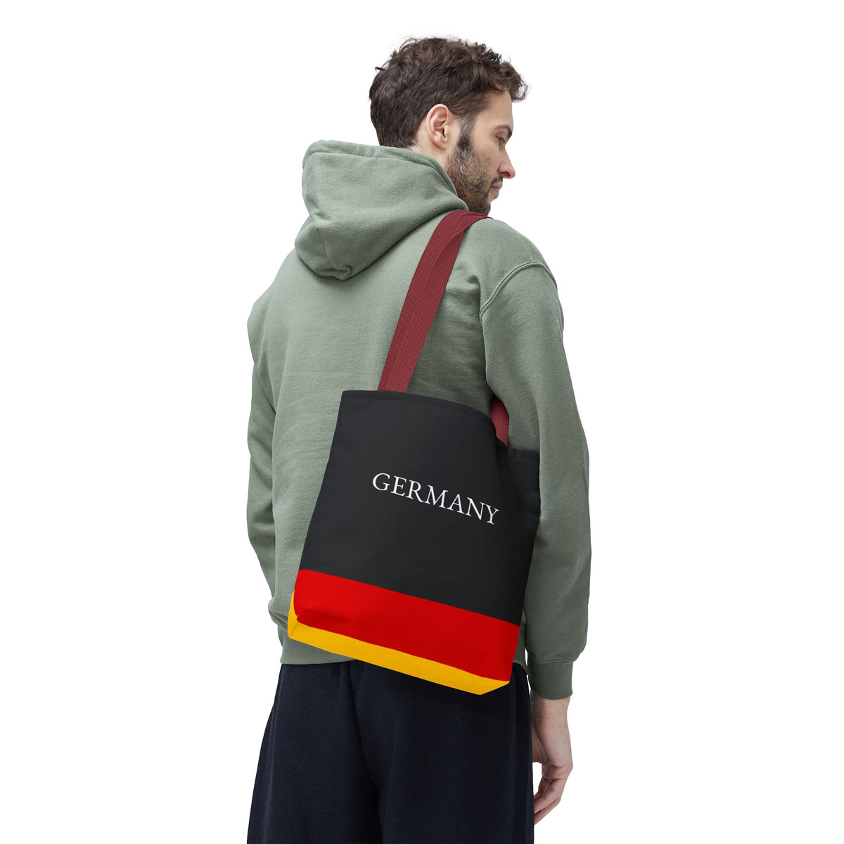 Personalized Germany Flag Tote Bag, Custom Name German Heritage Bag, Germany Travel Beach Tote, German Pride Gift - Proud & Loyal